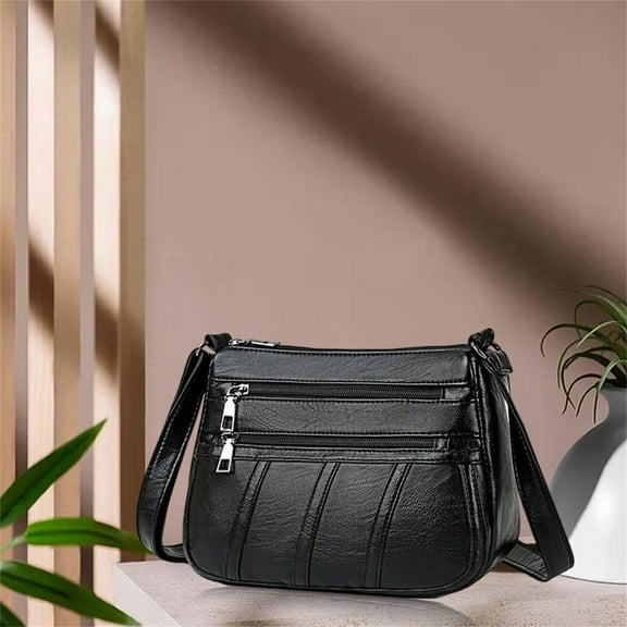 Style Messenger Bag for Women Durable PU Leather Crossbody Purse with Multiple Compartments and Secure Zipper Closure
