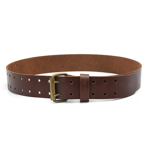 Style N Craft Wide Work Belt in Full Grain Dark Tan Leather in Two Inch