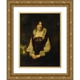 thumbnail image 1 of Style Of Thomas Lawrence 12x14 Gold Ornate Wood Frame and Double Matted Museum Art Print Titled - Portrait of Fanny Kemble, 1 of 4