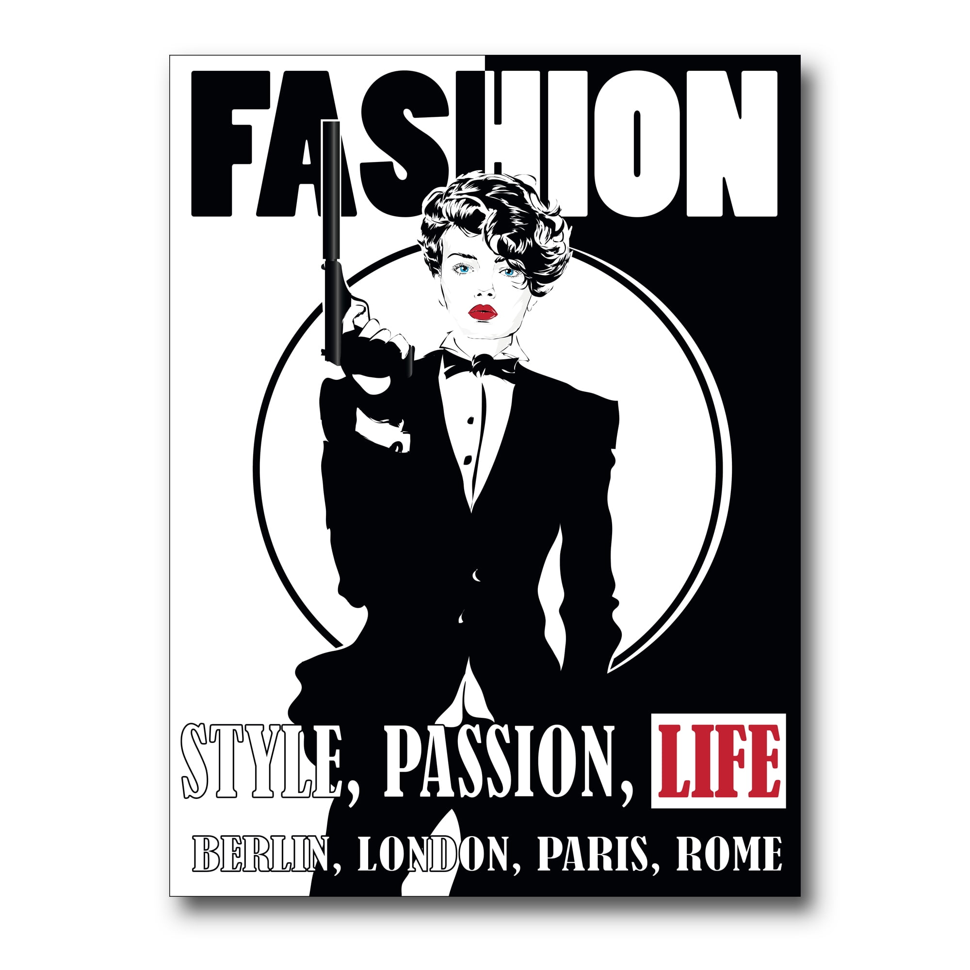 Style Passion Life Fashion Woman II 12 in x 8 in Painting Canvas Art Print, by Designart
