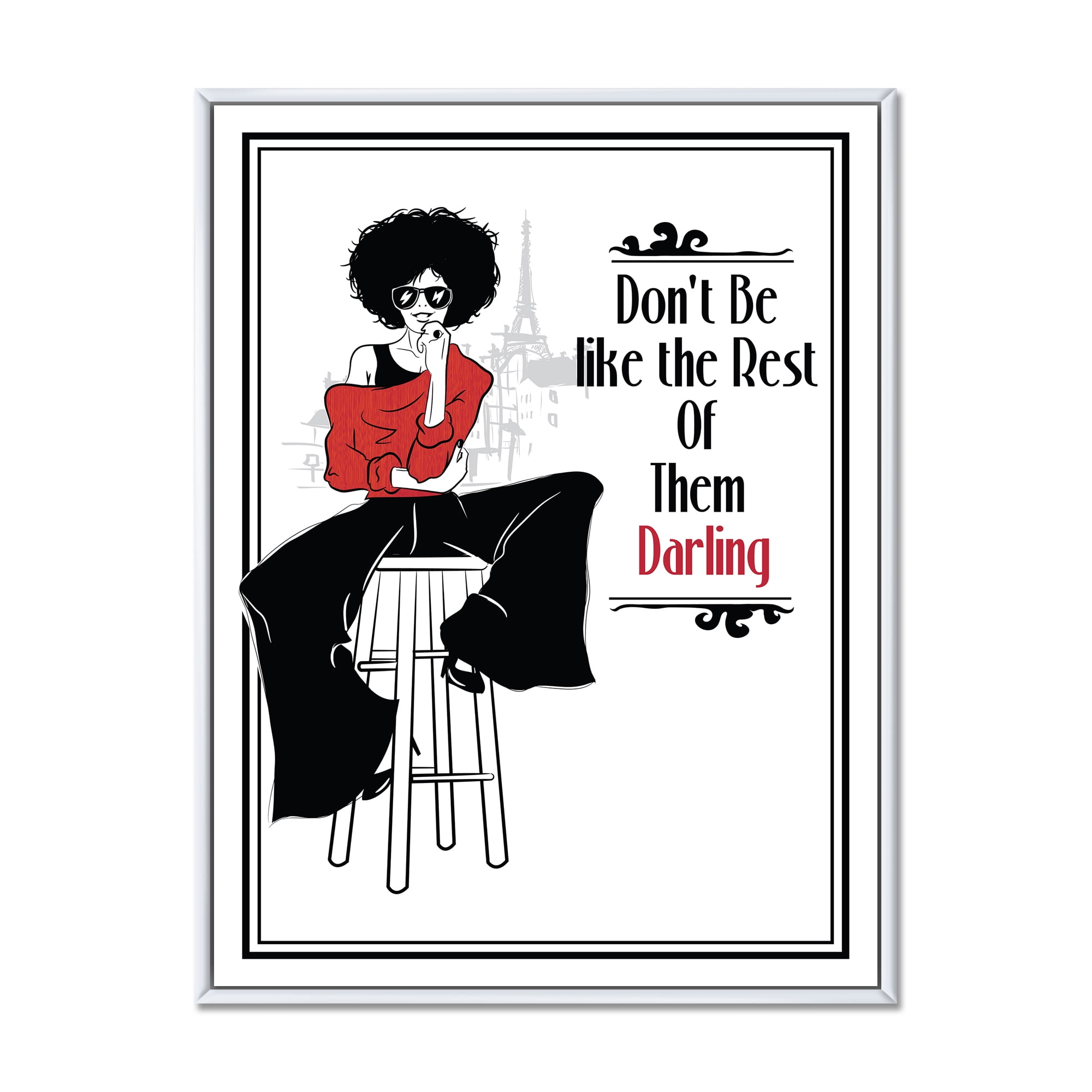 Style Passion Life Fashion Woman VI 30 in x 40 in Framed Painting Canvas Art Print, by Designart