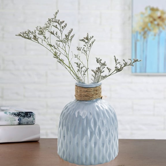 Style Plastic Faux Striped Vase Rustic Home Decor Modern Farmhouse Table Bookshelf Mantle Entryway prom decorations