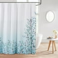 thumbnail image 1 of Style Quarters Shower Curtains for Bathroom Leaf Shower Curtain Leah Gray/Blue/Green and White Leaves Shower Curtain, 1 of 5