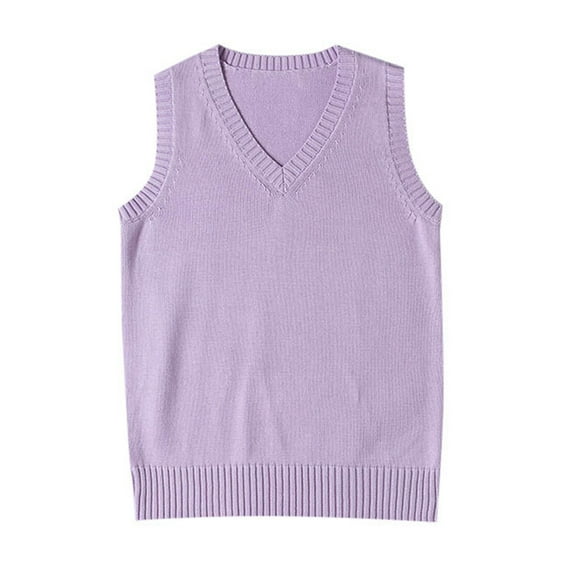 Style School Sweater Vest for Women Vintage , Knitted Sleeveless Top, Comfortable, Durable, Multiple Sizes, for Casual & School
