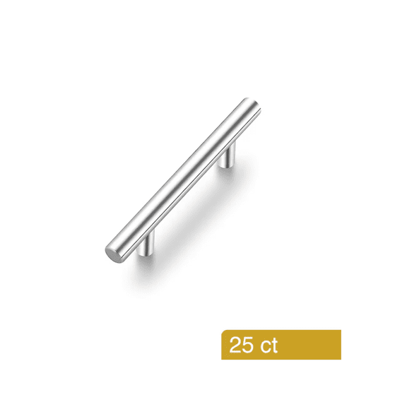 Style Selections 3-3/4-in , 96mm Center to Center Stainless Steel Cylindrical Handle Drawer Pull 25 -Pack