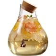 thumbnail image 1 of Style Setter, Clear, Teardrop Glass Beverage Dispenser with Spigot and Cork Lid, 2.5 Gallons, 1 of 7