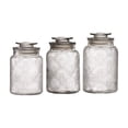 thumbnail image 1 of Style Setter, Clear, Glass, Retro Design, Food Storage Jars with Airtight Lids, 3-Piece, 1 of 2