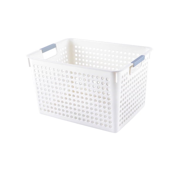Style Small Rectangular Storage Basket, Vintage White