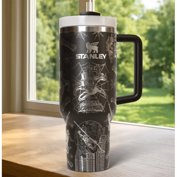 Style Spider-Man Tumbler Laser Engraved, Superhero Cup, Birthday Gift for Fans, Tumbler 40oz
