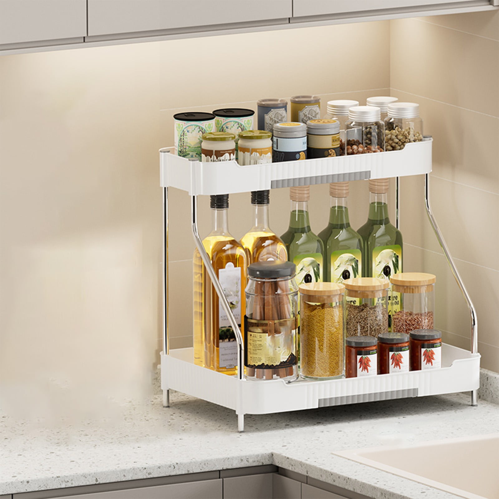 Style Spotlight, Spice Bottle Shelf, Multi-tier Condiment Organizer ...