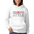 thumbnail image 1 of Style Star Banner Hoodie Women -Image by Shutterstock, Female Large, 1 of 4