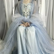 Style Traditional Princess Dress Hanfu Dress Set Women Elegant Tang Dynasty Flower Embroidery Fairy Dress Female Robe
