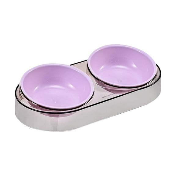 Style Transparent Pet Double Bowl Cat And Dog Food Bowl Water Bowl Food Grade Friendly Material High Appearance Double Grid Food Bowl Camping With Dog Accessories Dog Trailer Buggy Great Dog