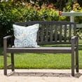 thumbnail image 1 of Style Wood Bench In Dark Gray, 28.67 Lb Weight, Charming Outdoor With Gray Finish, 23.16 In. Width, 35.99 Height, 1 of 6