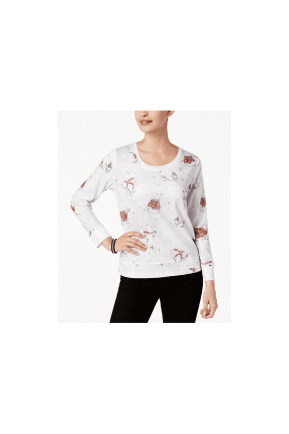 Style and Co - Embellished Polar Bear-Print Sweatshirt - Petite - P/S
