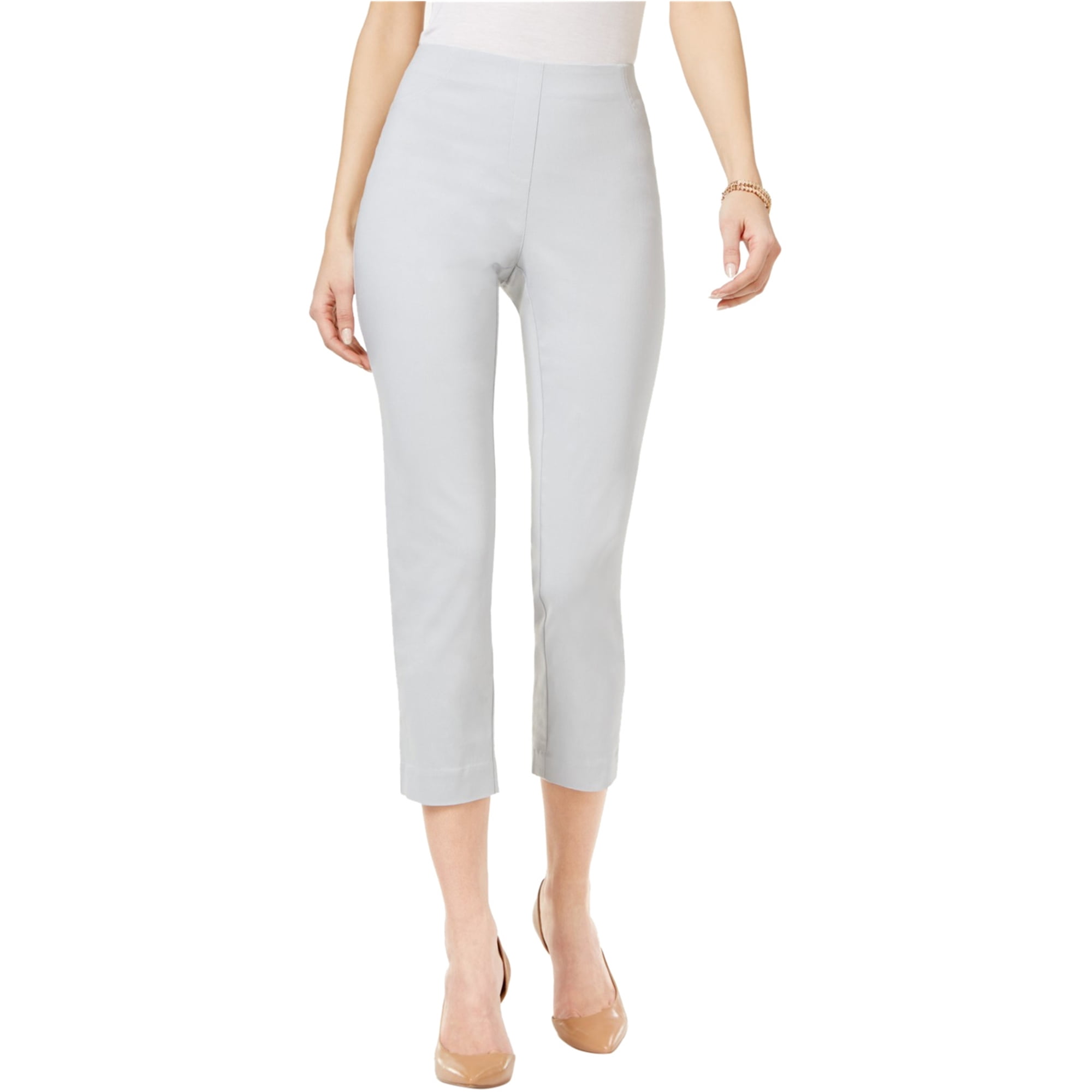 Style&co. Womens PullOn Casual Cropped Pants, Grey, XLarge