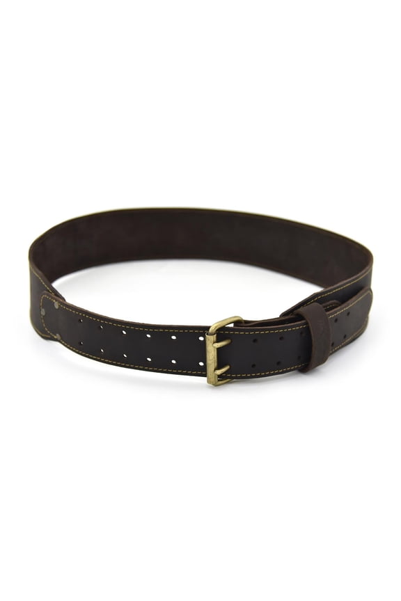 Wide - Long - Tapered Work Belt in Full Grain Oiled Leather in Three Inch