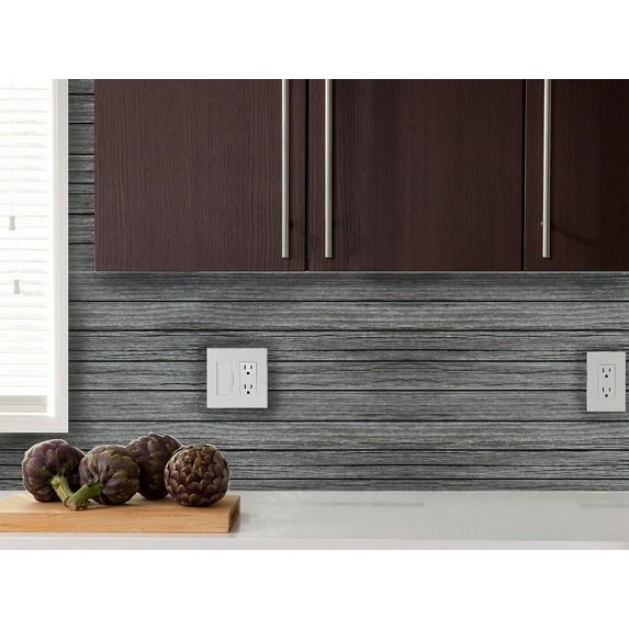 Style2 24" x 12" Faux Wood Wall Paper Wall Mural