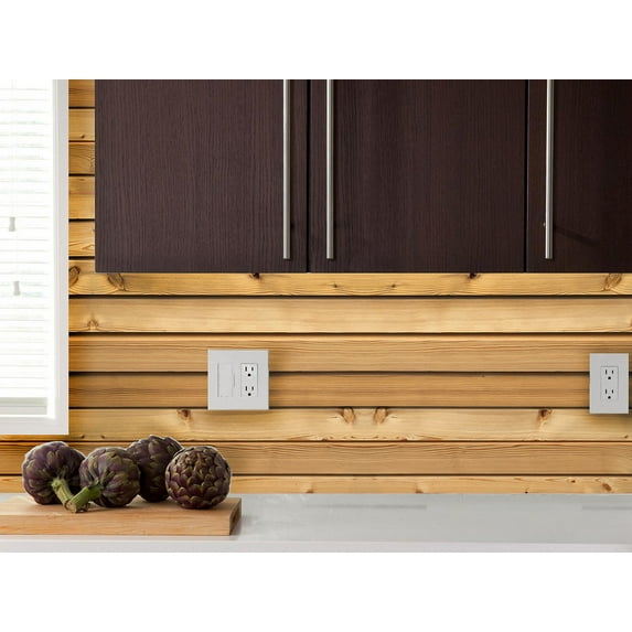 Style7 36" x 18" Faux Wood Wall Paper Wall Mural
