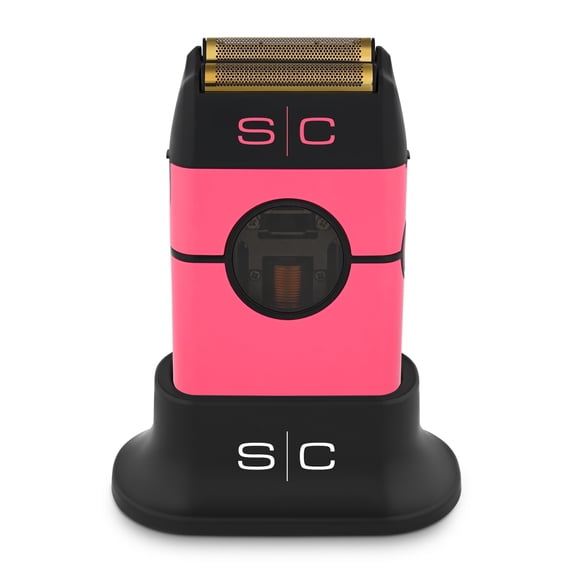 StyleCraft Instinct Metal Cordless Double Foil Rechargeable Electric Shaver, Pink