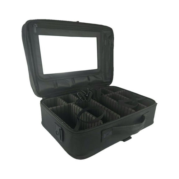 StyleCraft On-The-Go Barber or Stylist Professional Nylon Travel Case with Multi-Pockets, Black