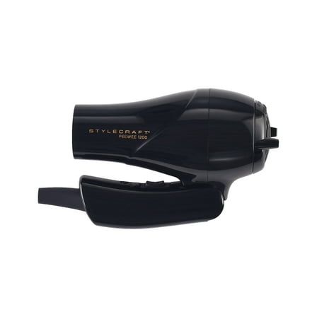 StyleCraft Peewee Compact Hair Dryer, 1200 Volts, Black
