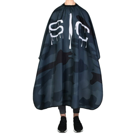 StyleCraft Professional Barber Camo Design Water Resistant Hair Cutting Cape One Size