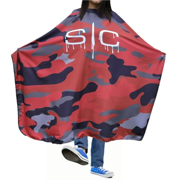 StyleCraft Professional Unisex Barber Camo Design Water Resistant Hair Cutting Cape One Size