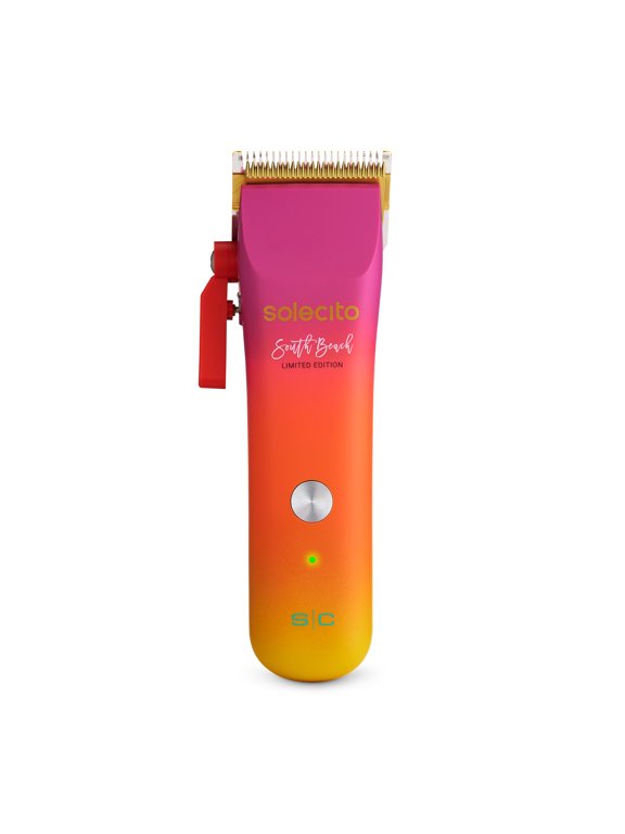 Solecito Compact Cordless Hair Clipper with High-RPM Motor and Gold Titanium Taper Blade for Smooth Fades and Sensitive Skin