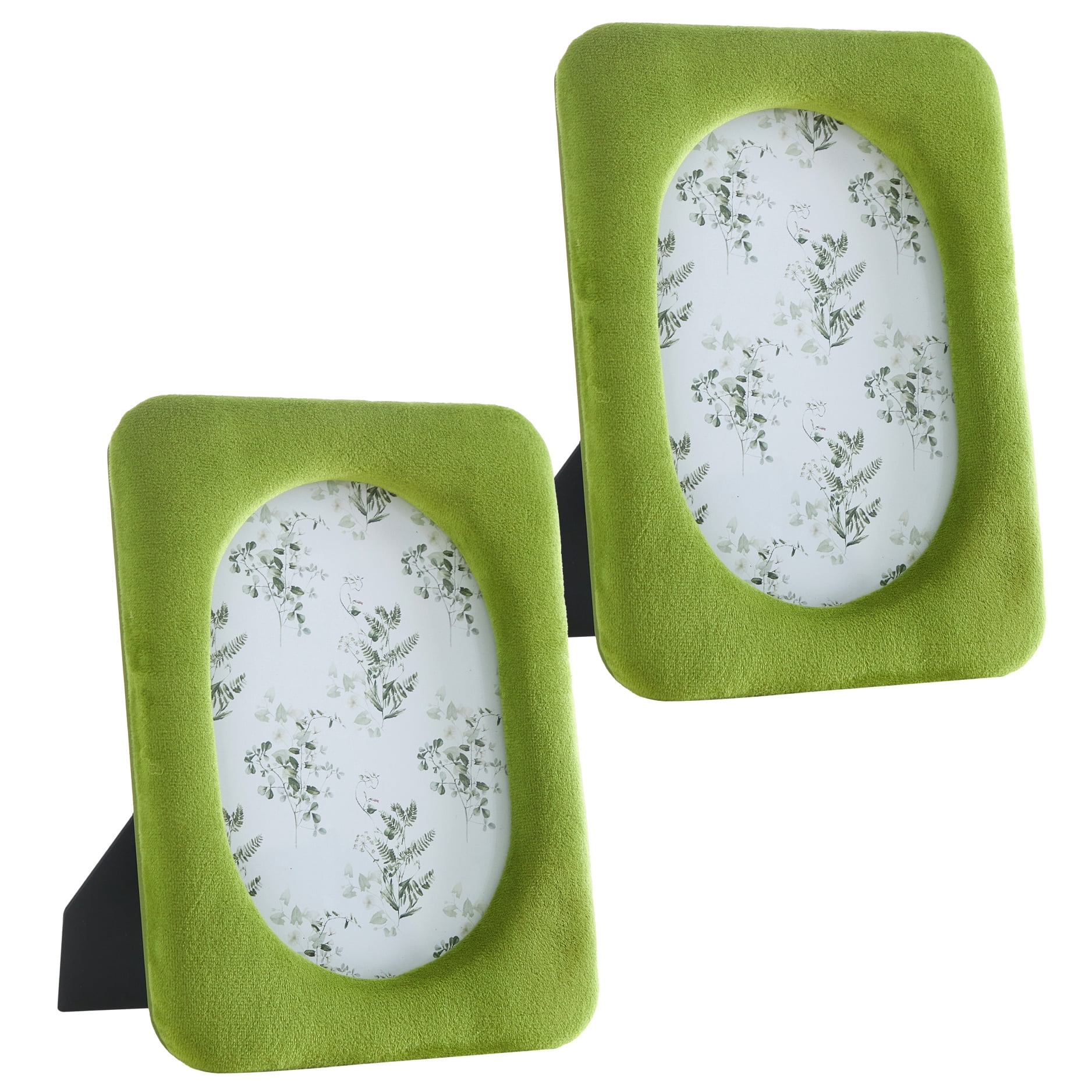 StyleHouse Velvet Picture Frame 2-Pack, Avacado, 5" x 7"