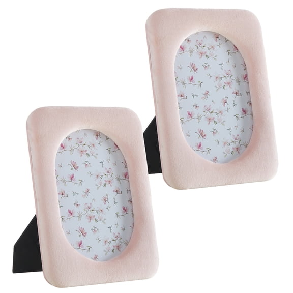 StyleHouse Velvet Picture Frame 2-Pack, Blush Pink, 5" x 7"