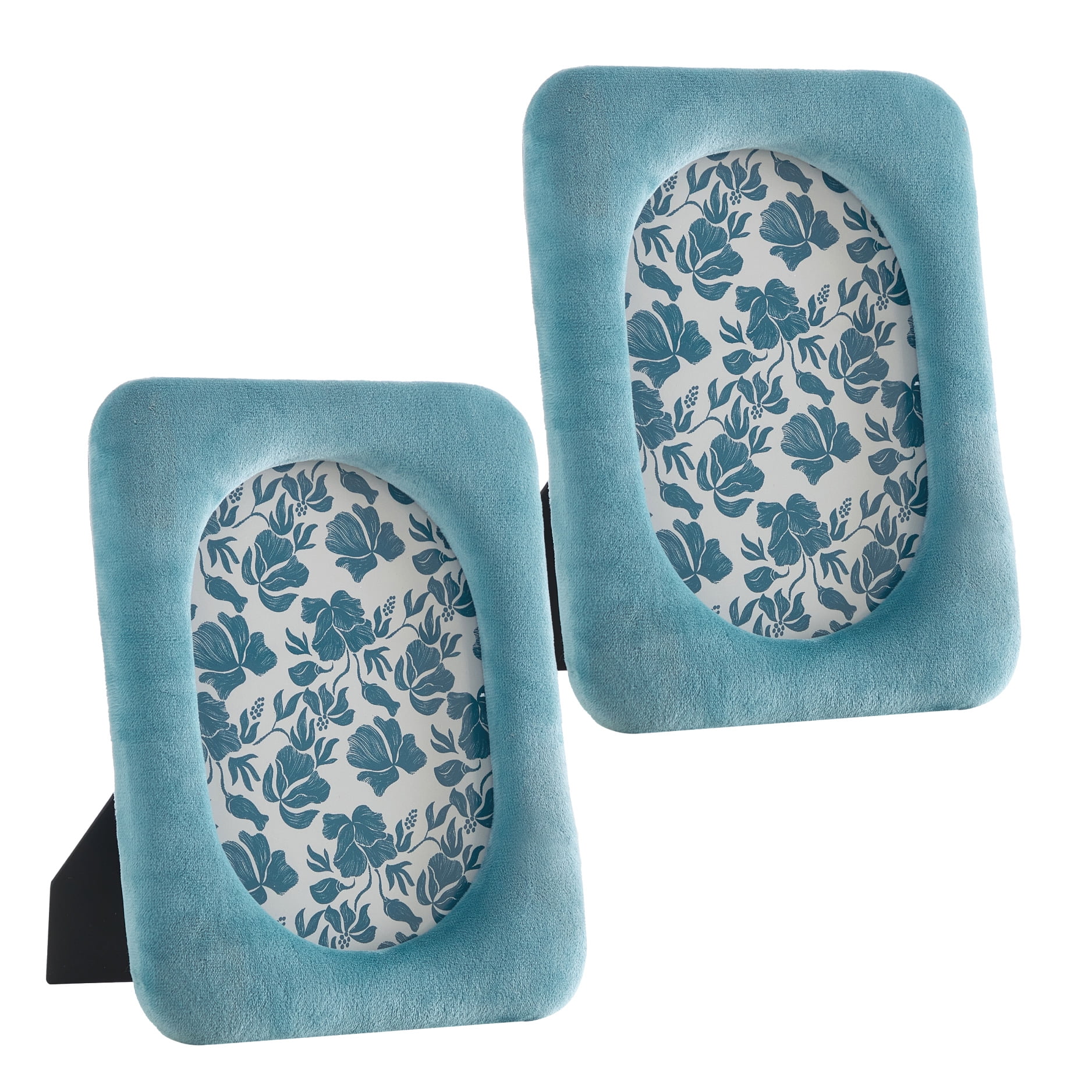 StyleHouse Velvet Picture Frame 2-Pack, Teal, 5" x 7"