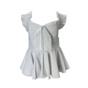 StyleKeepers Women's Neiman Marcus Sleeveless Peplum Top, White, M