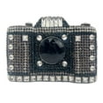 thumbnail image 1 of StyleSack Camera Rhinestone Clutch for Women, Retro Evening Bag with Detachable Strap & Gemstone Lens, 1 of 4