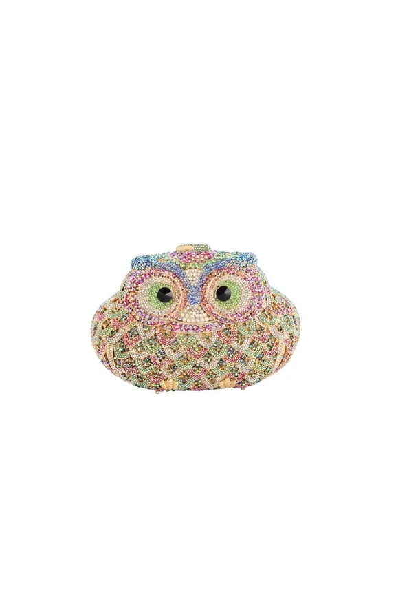 Cute Owl Rhinestone Clutch Purse - Luxury Twinkling Evening Bag for Women Wedding Party