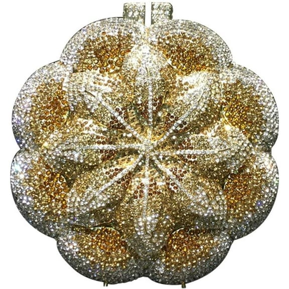 StyleSack Flower Rhinestone Clutch for Women - Sparkling Phone Fit Evening Purse, Diamond Party Shoulder Bling Bag