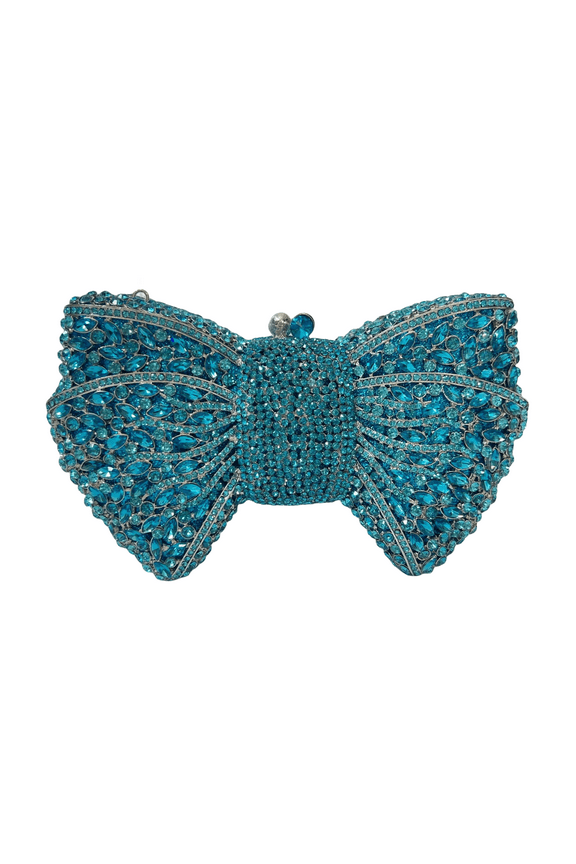 Luxury Bowknot Rhinestone Clutch - Crystal Evening Bag for Women, Wedding Party Purse