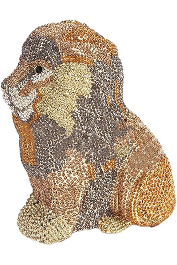 Luxury Hand-Embellished 3D Lion Rhinestone Evening Clutch - Stylish Personalized Statement Purse for Fashion-Forward Women | Glamorous Party & Gala Accessory