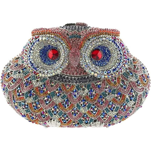 StyleSack Luxury Hand-Embellished Rhinestone Swan Clutch - 3D Crystal Evening Handbag for Party/Gala/Wedding | Detachable Chain Shoulder Purse