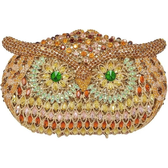 StyleSack Luxury Hand-Embellished Rhinestone Swan Clutch - 3D Crystal Evening Handbag for Party/Gala/Wedding | Detachable Chain Shoulder Purse