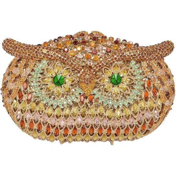 StyleSack Luxury Hand-Embellished Rhinestone Swan Clutch - 3D Crystal Evening Handbag for Party/Gala/Wedding | Detachable Chain Shoulder Purse