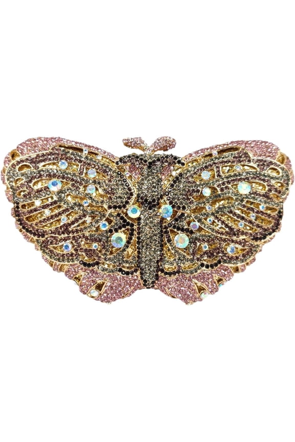 Luxury Rhinestone Bowknot Evening Clutch - Sparkling Crystal Handbag with Detachable Chain | Bridal Party/Wedding/Gala Accessory
