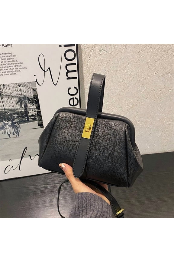 Shell-Shaped Shoulder Bag for Women, Stylish Lock Closure Handbag - Versatile Casual Daily Crossbody Purse