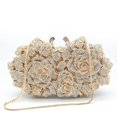 thumbnail image 1 of StyleSack Unique Bridesmaid Gift | Luxury Crystal-Embellished Hollow Rose Statement Clutch for Wedding - Evening Handheld Purse, 1 of 7