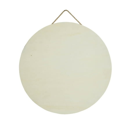 Stylecraft Unfinished Round Wooden Plaque, Natural Color, 11.8" 0.33 lbs. (1 Piece)