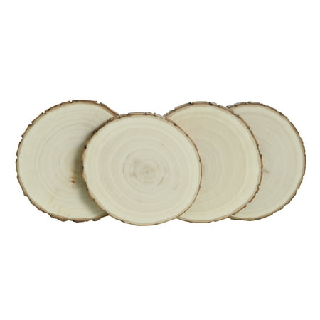 Stylecraft Unfinished Wood Round Small Art/Coaster Set (4 Pieces)