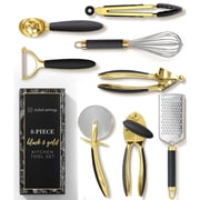 Styled Settings Black & Gold Silicone Kitchen Tools Set