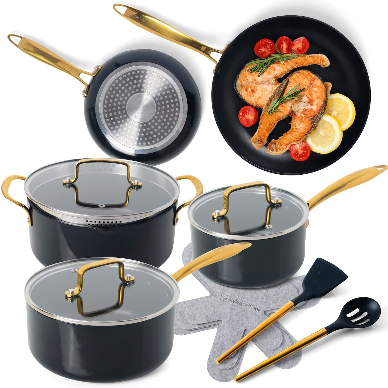 Gold Accent Pots And Pans