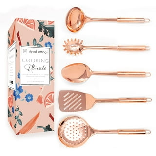Styled Settings Copper & Teal Silicone Kitchen Utensils Set