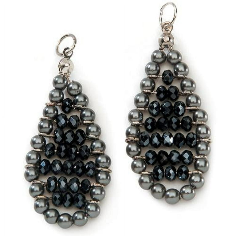 Styled by Tori Spelling TM Teardrop Danglers Gray Pearl And